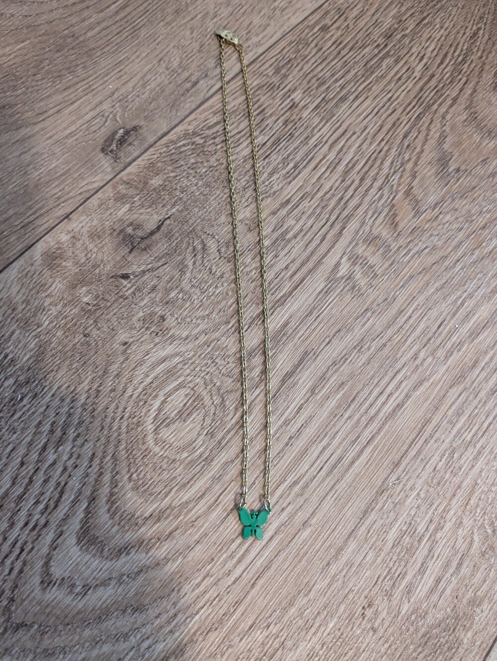 Green Butterfly Pendant Necklace - Women/Girls Jewelry